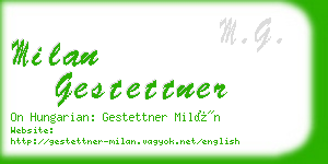 milan gestettner business card
